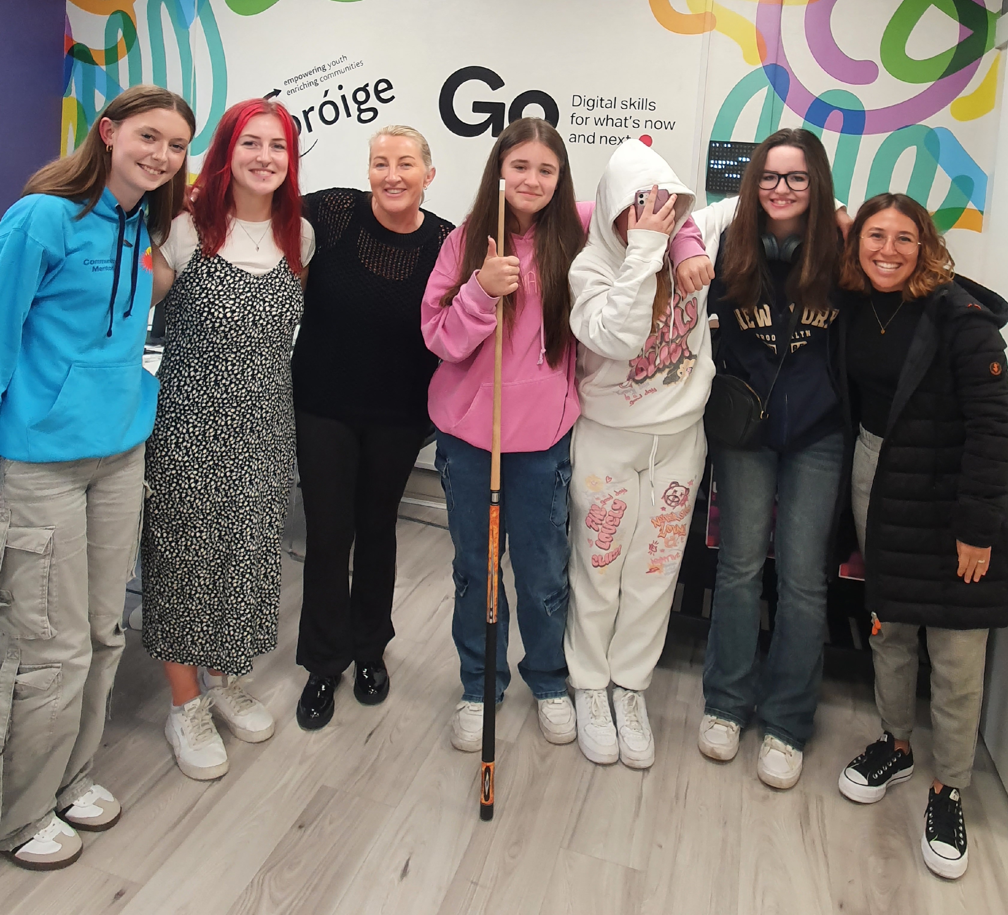 A group of students